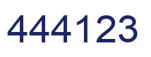 Number 444123 blue image