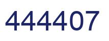 Number 444407 blue image
