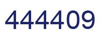 Number 444409 blue image