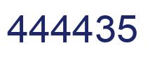 Number 444435 blue image