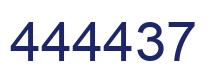 Number 444437 blue image