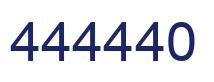 Number 444440 blue image
