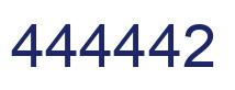 Number 444442 blue image