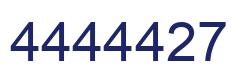 Number 4444427 blue image