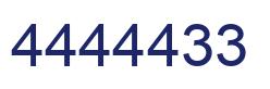 Number 4444433 blue image