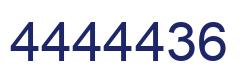 Number 4444436 blue image