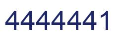 Number 4444441 blue image