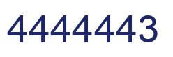 Número 4444443 imagen azul