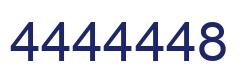 Number 4444448 blue image