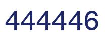 Number 444446 blue image