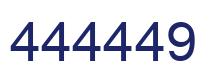 Number 444449 blue image