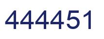 Number 444451 blue image