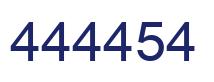 Number 444454 blue image