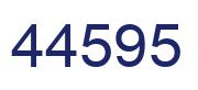 Number 44595 blue image