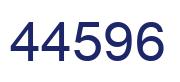 Number 44596 blue image