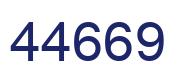Number 44669 blue image