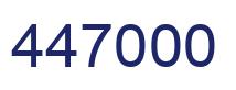 Number 447000 blue image
