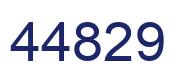 Number 44829 blue image