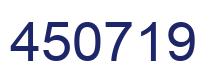 Number 450719 blue image