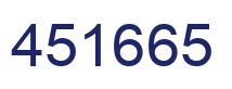 Number 451665 blue image
