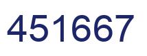Number 451667 blue image
