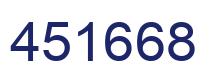 Number 451668 blue image