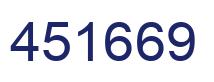 Number 451669 blue image