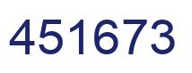 Number 451673 blue image