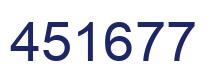 Number 451677 blue image