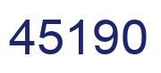 Number 45190 blue image