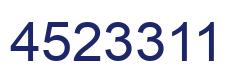 Number 4523311 blue image