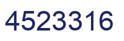 Number 4523316 blue image