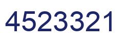 Number 4523321 blue image