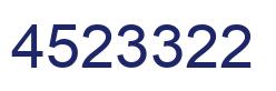 Number 4523322 blue image