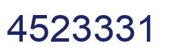 Number 4523331 blue image