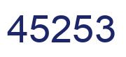 Number 45253 blue image