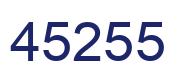 Número 45255 imagen azul