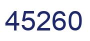 Number 45260 blue image