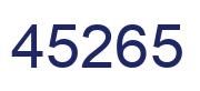 Number 45265 blue image