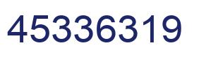 Number 45336319 blue image