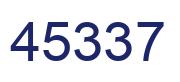 Number 45337 blue image