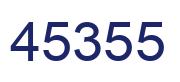 Number 45355 blue image