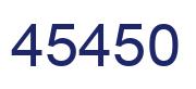 Número 45450 imagen azul