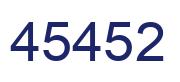 Número 45452 imagen azul