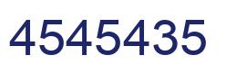 Number 4545435 blue image