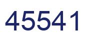 Número 45541 imagen azul