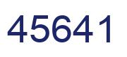 Number 45641 blue image