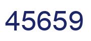 Number 45659 blue image