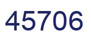 Number 45706 blue image