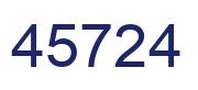 Number 45724 blue image